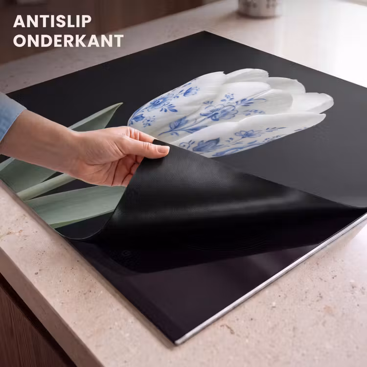 Inductie beschermer - Tulp - Patroon - Blauw — 6