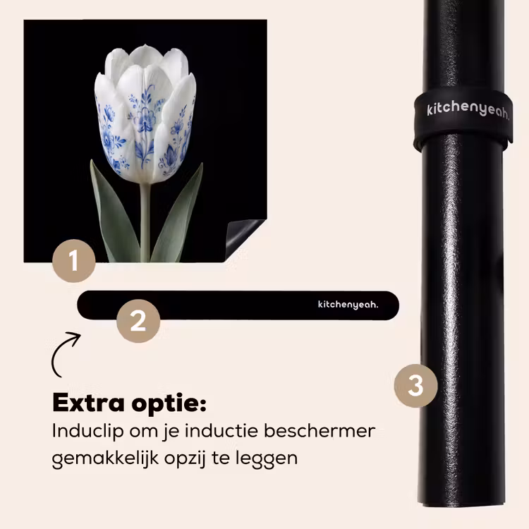 Inductie beschermer - Tulp - Patroon - Blauw — 8