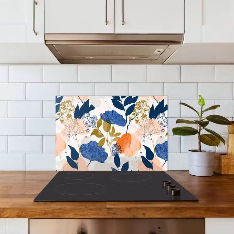 Spatscherm keuken - Bloemen - Botanisch - Kleurrijk — 3