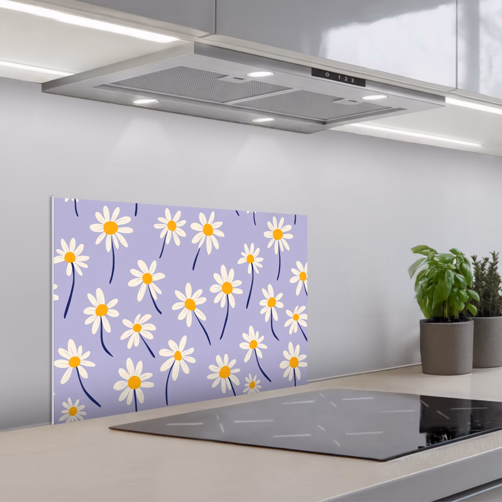 Spatscherm keuken - Modern - Madelief - Paars — 1