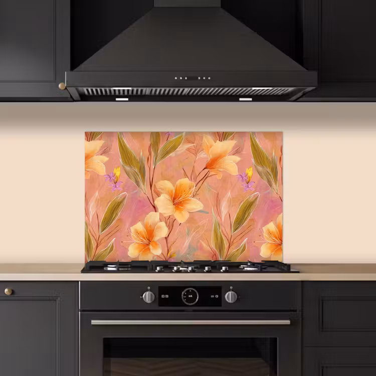 Spatscherm keuken - Botanisch - Bloemen - Kleurrijk — 5