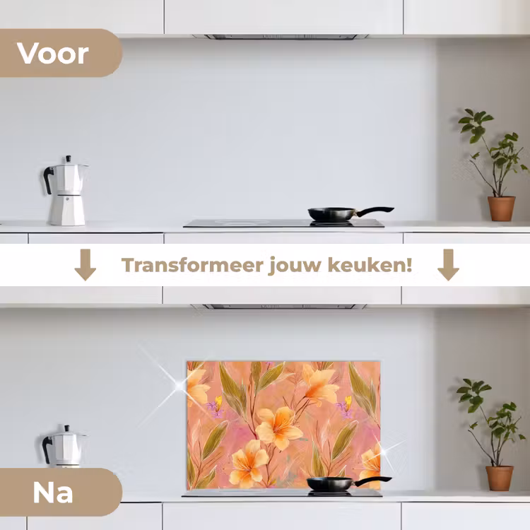 Spatscherm keuken - Botanisch - Bloemen - Kleurrijk — 7