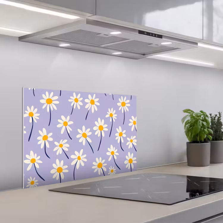 Spatscherm keuken - Modern - Madelief - Paars — 1