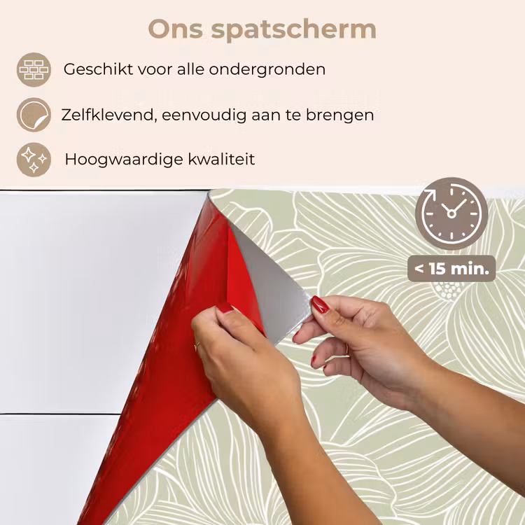 Spatscherm keuken - Sereen - Bloemen - Groen — 4