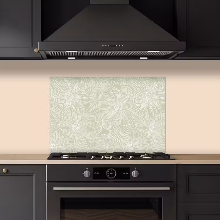 Spatscherm keuken - Sereen - Bloemen - Groen — 5