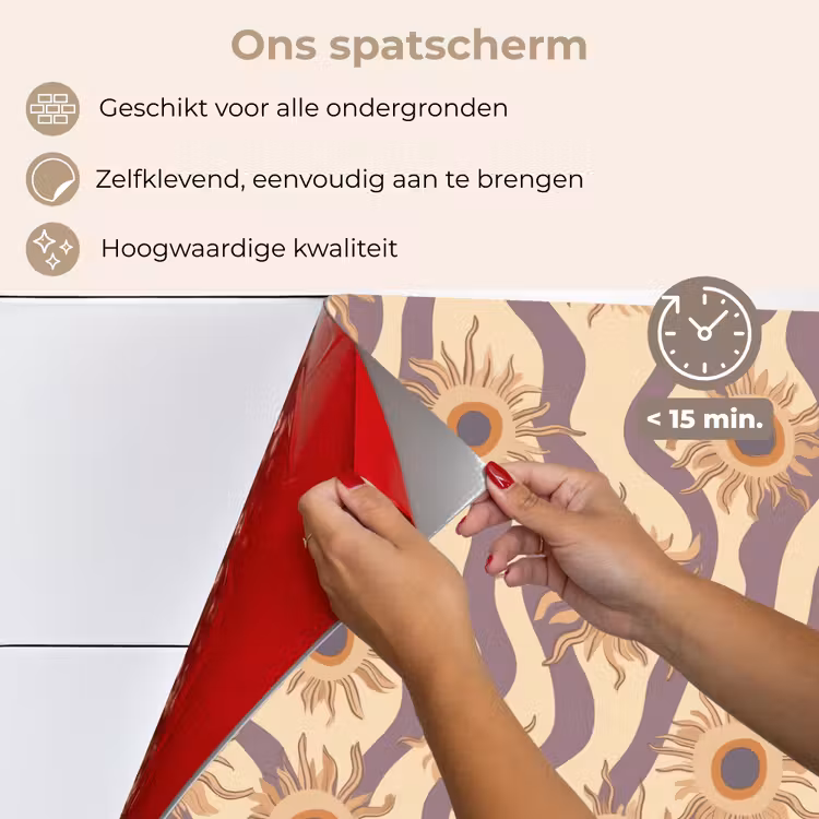 Spatscherm keuken - Bohemian - Vibe - Lavendelpaars — 4