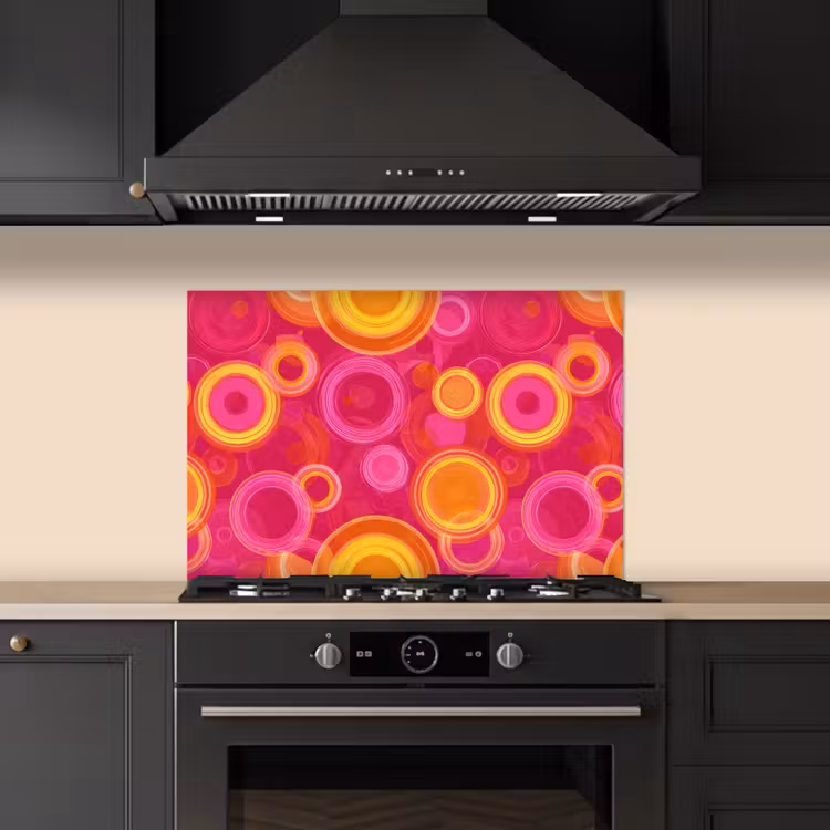 Spatscherm keuken - Cirkels - Design - Kleurrijk — 5