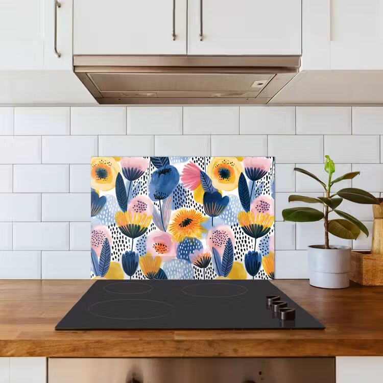 Spatscherm keuken - Creatief - Patroon - Kleurrijk — 3