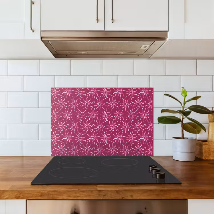 Spatscherm keuken - Bohemian - Zon - Magenta — 3