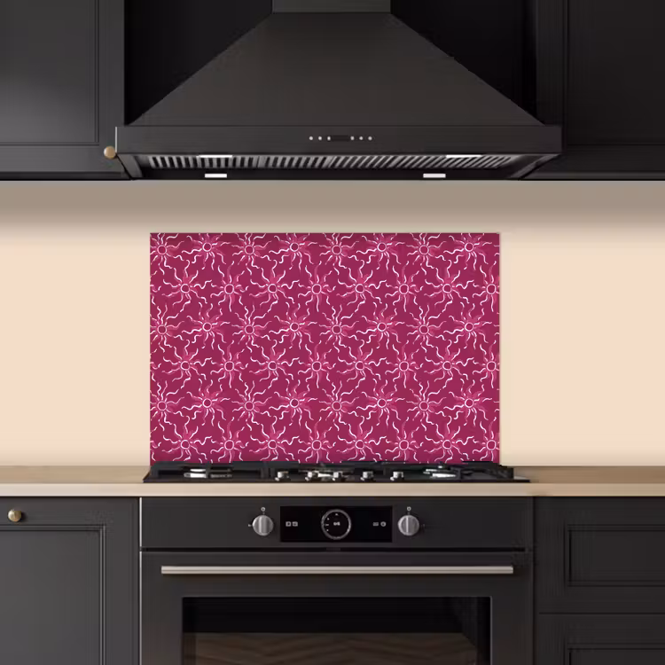 Spatscherm keuken - Bohemian - Zon - Magenta — 5