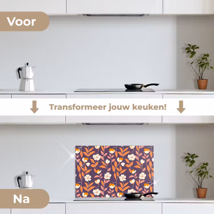 Spatscherm keuken - Boho - Vintage - Paars — 7