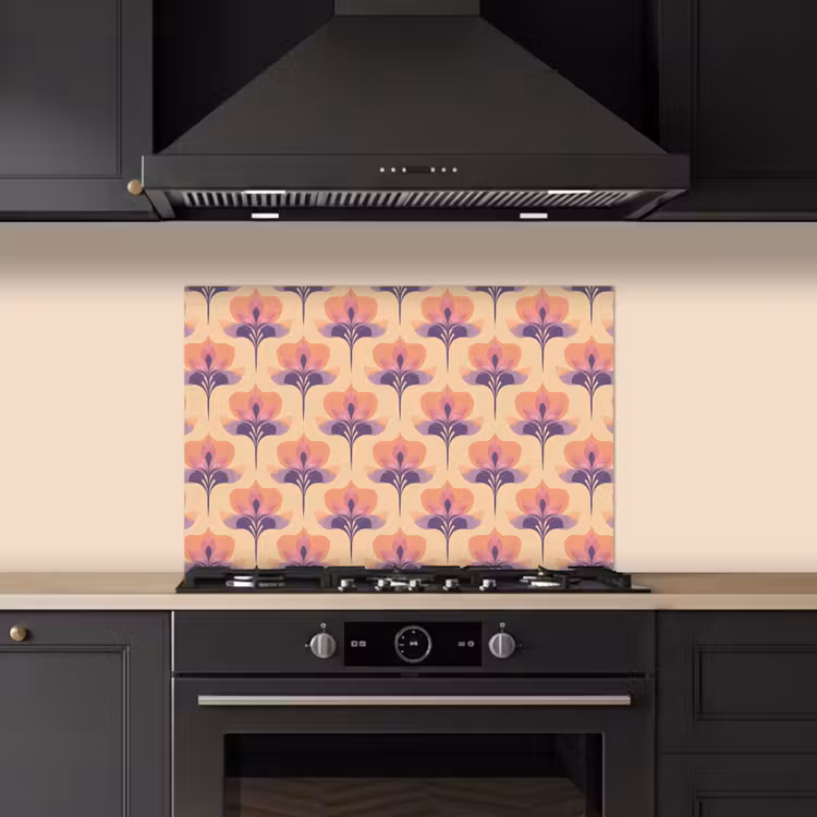 Spatscherm keuken - Botanisch - Patroon - Pastel — 5