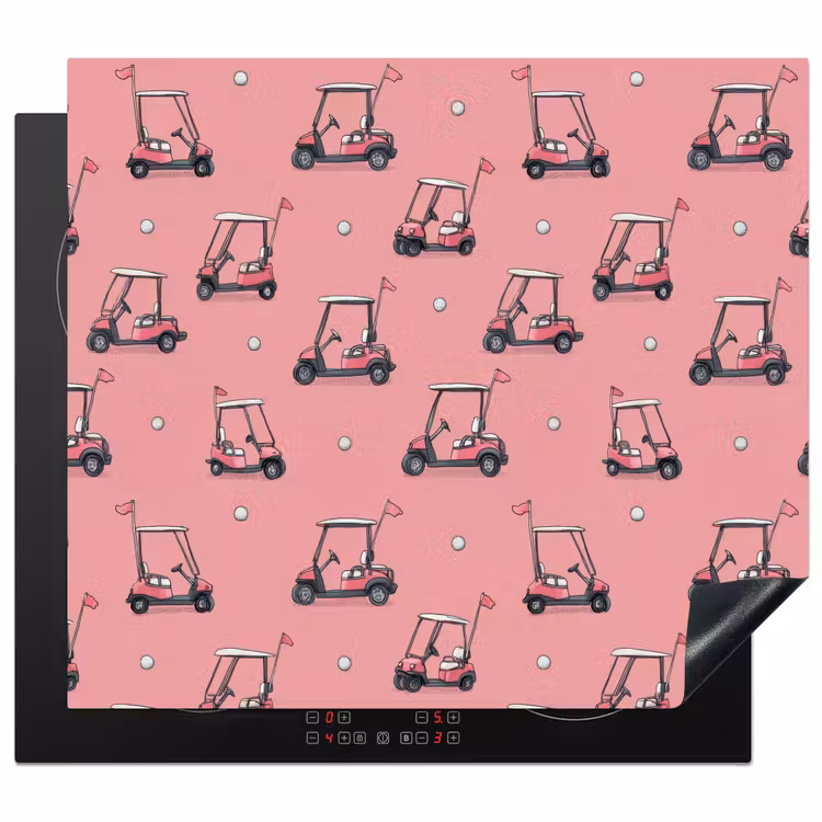 Inductie beschermer - Golfkar - Retro - Roze — 1