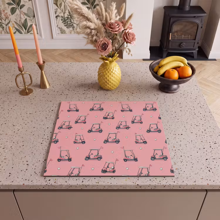Inductie beschermer - Golfkar - Retro - Roze — 3
