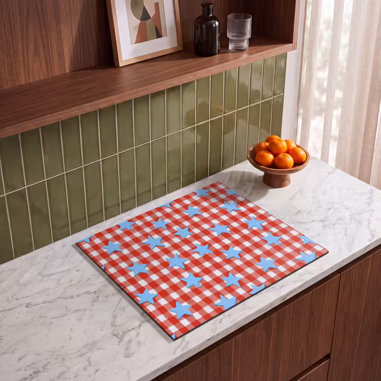 Inductie beschermer - Ruit - Sterren - Rood — 4