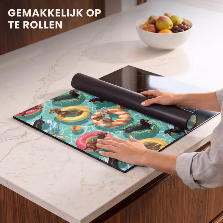 Inductie beschermer - Teckels - Zwembad - Kleurrijk — 7