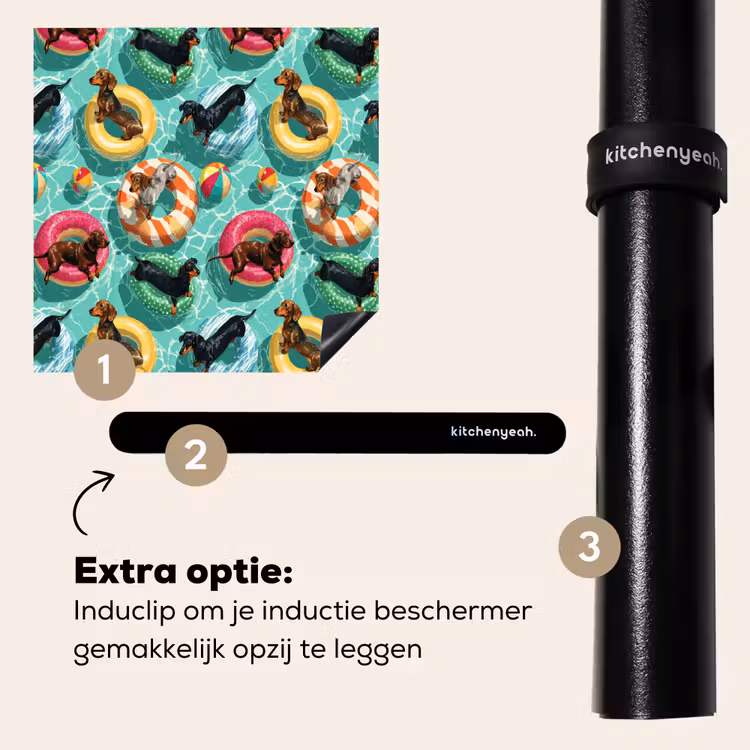 Inductie beschermer - Teckels - Zwembad - Kleurrijk — 8