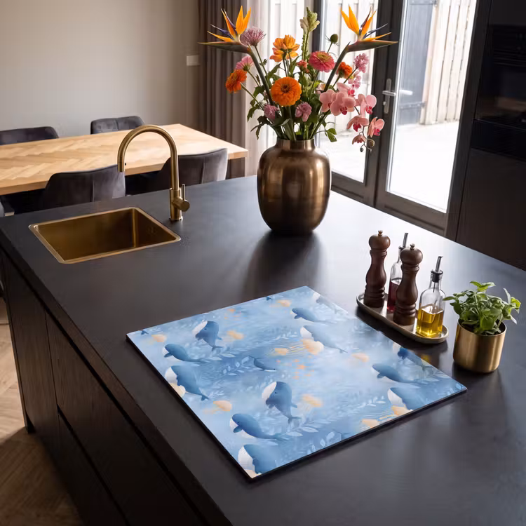 Inductie beschermer - Walvissen - Oceaan - Blauw — 2