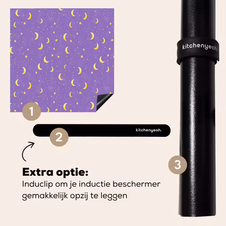Inductie beschermer - Manen - Sterren - Paars — 8