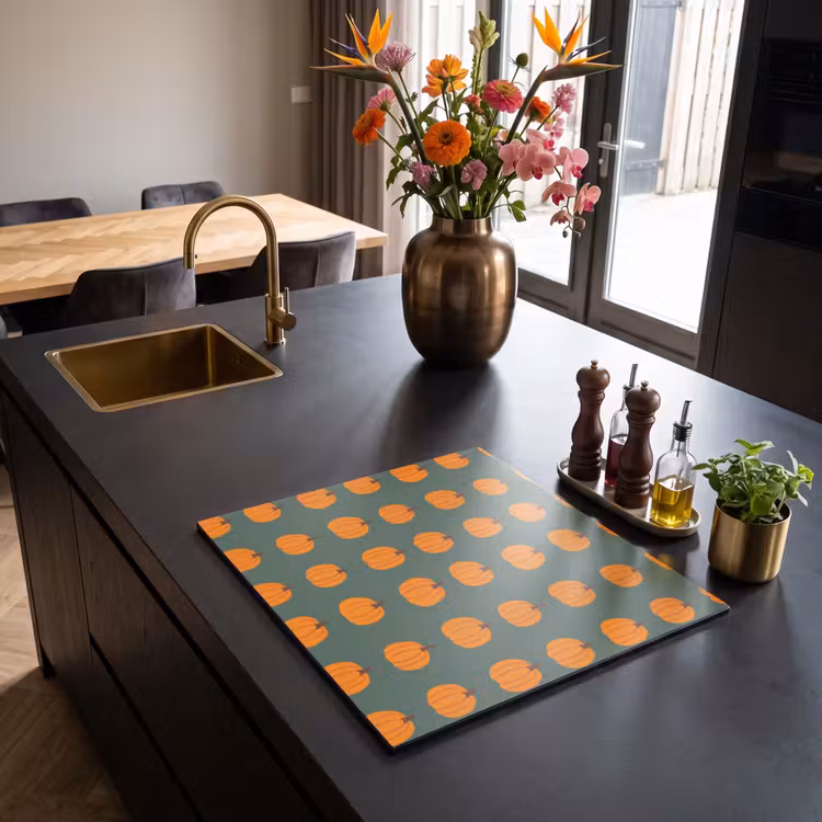 Inductie beschermer - Pompoen - Patroon - Oranje — 2