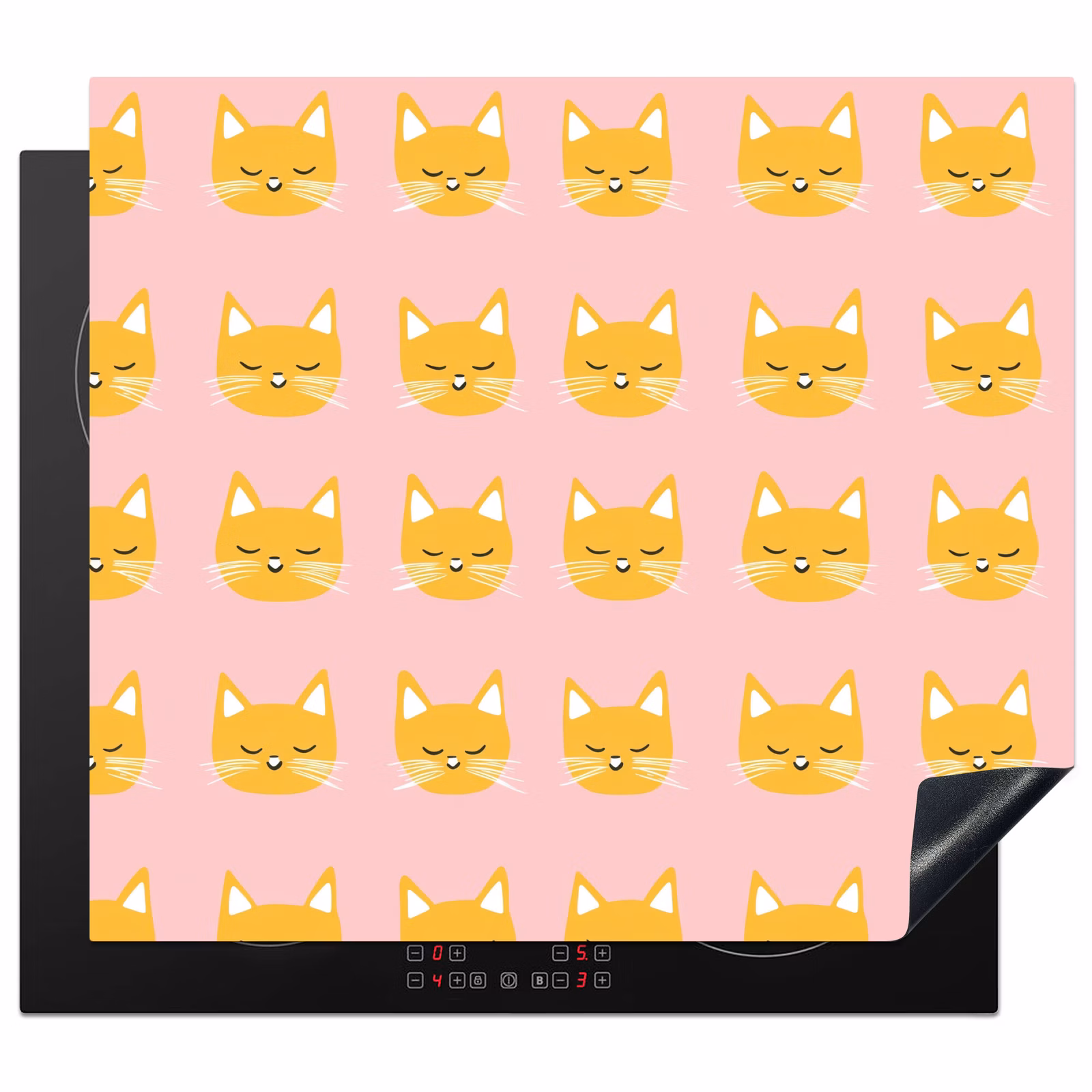 Inductie beschermer - Katten - Patroon - Roze — 1