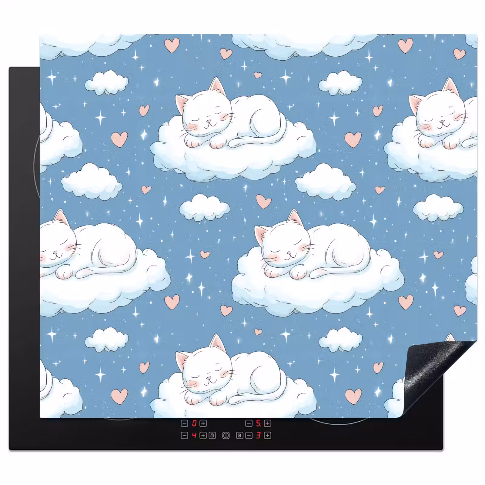 Inductie beschermer - Kitten - Wolken - Blauw — 1