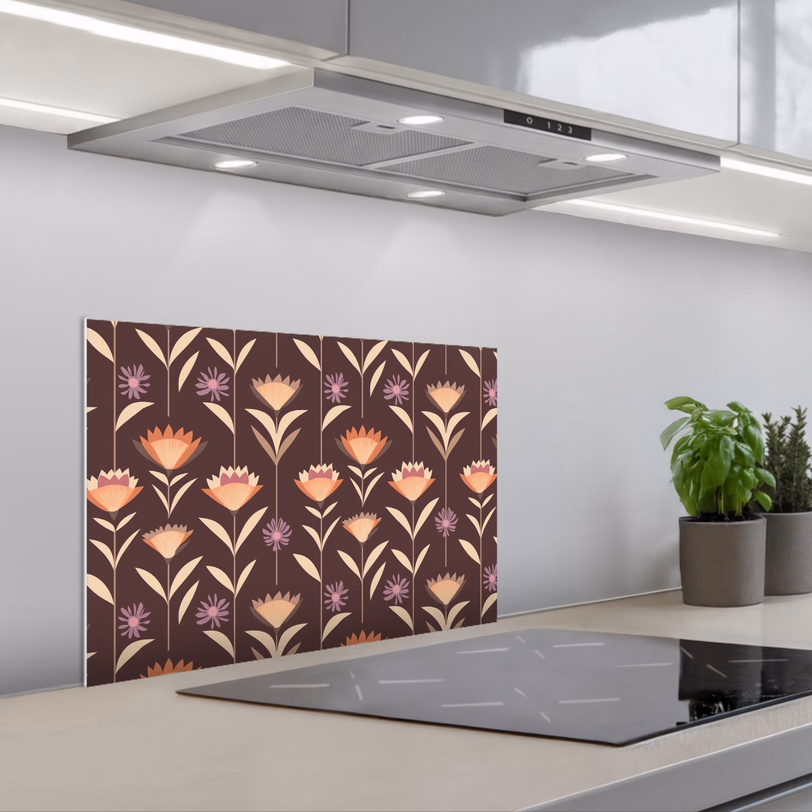 Spatscherm keuken - Elegant - Retro - Bruin — 1