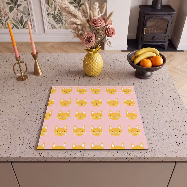 Inductie beschermer - Katten - Patroon - Roze — 3