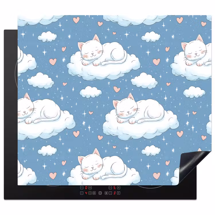 Inductie beschermer - Kitten - Wolken - Blauw — 1