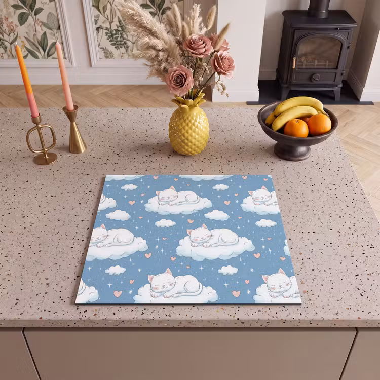 Inductie beschermer - Kitten - Wolken - Blauw — 3