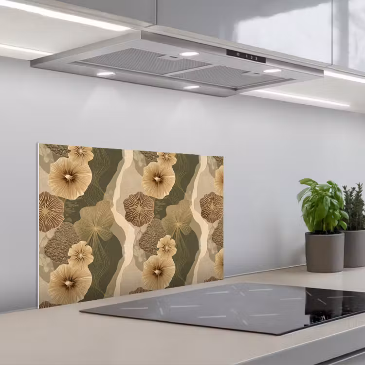 Spatscherm keuken - Abstract - Modern - Groen — 1