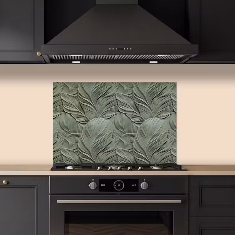 Spatscherm keuken - Bladeren - Textuur - Groen — 5