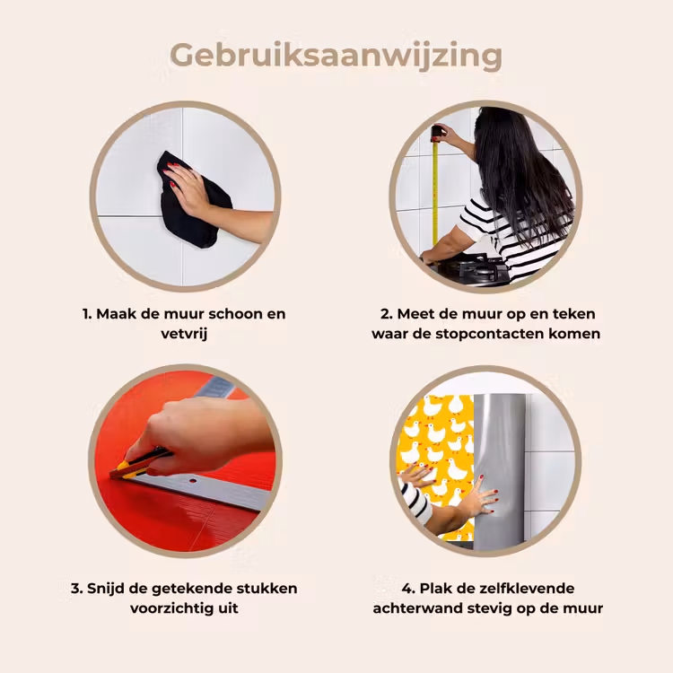 Spatscherm keuken - Eendjes - Patroon - Geel — 8