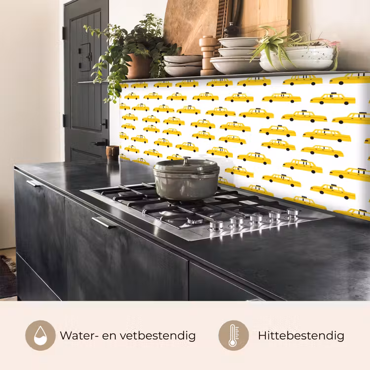 Spatscherm keuken - Taxi - Iconisch - Geel — 5
