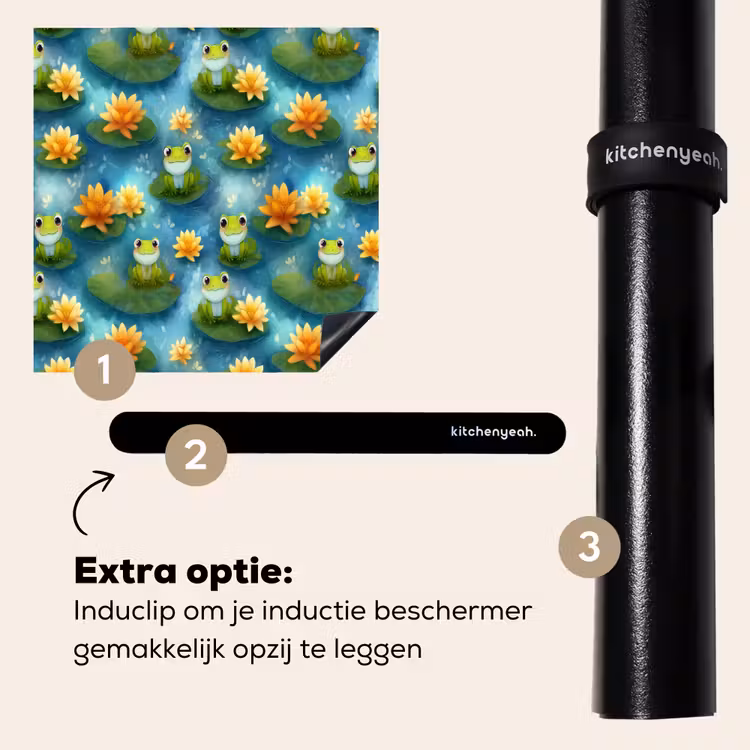 Inductie beschermer - Kikker - Lelies - Groen — 8
