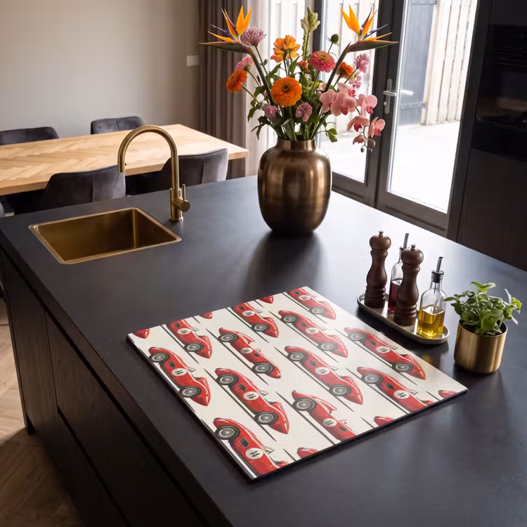 Inductie beschermer - Raceauto - Retro - Rood — 2