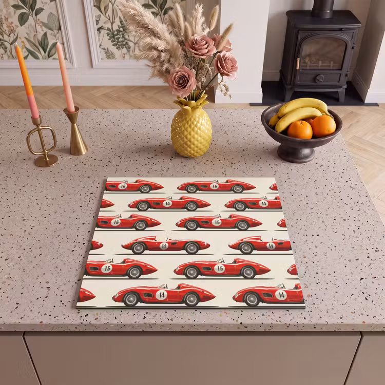 Inductie beschermer - Raceauto - Retro - Rood — 3