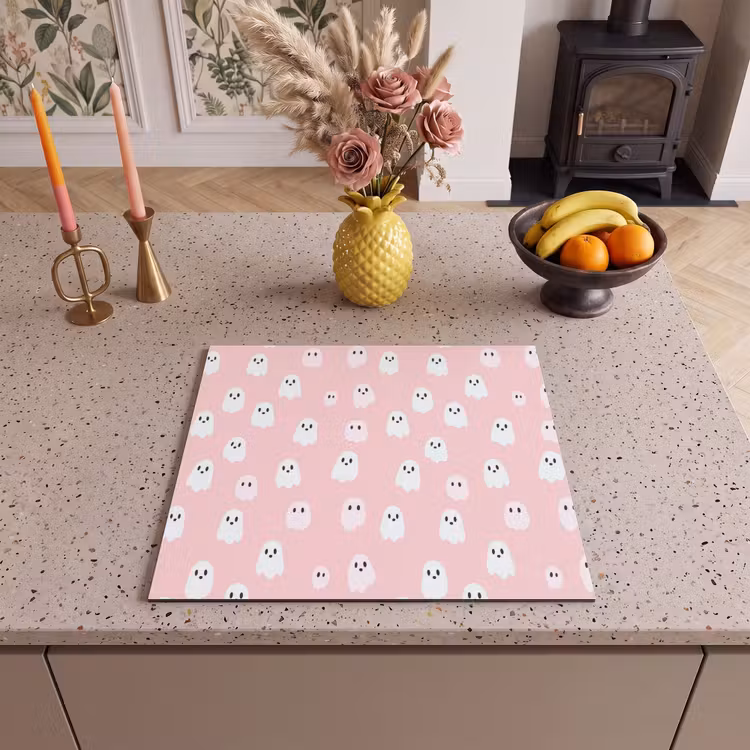 Inductie beschermer - Spookjes - Patroon - Roze — 3