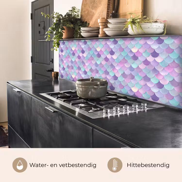 Spatscherm keuken - Dromerig - Zeemeermin - Pastel — 5