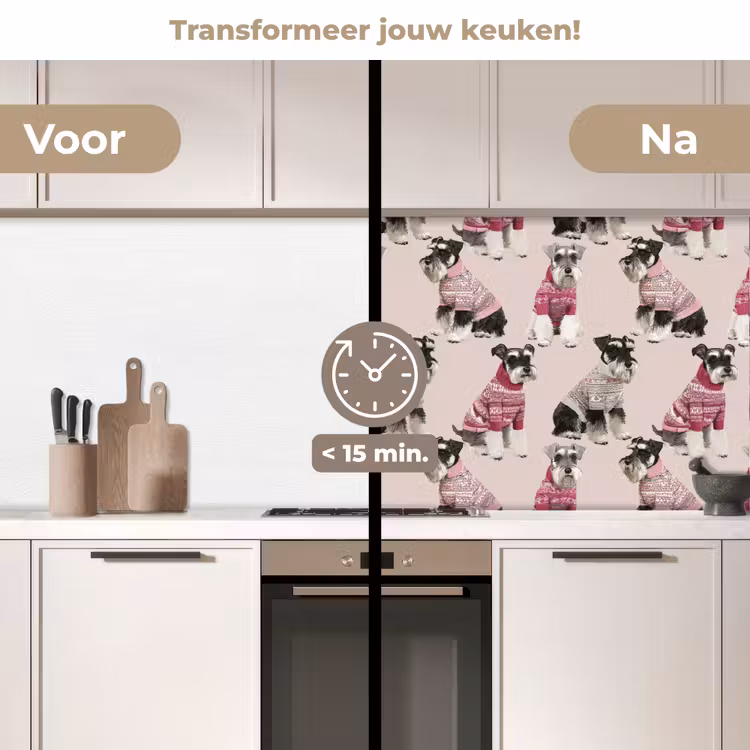 Spatscherm keuken - Honden - Truien - Rood — 3
