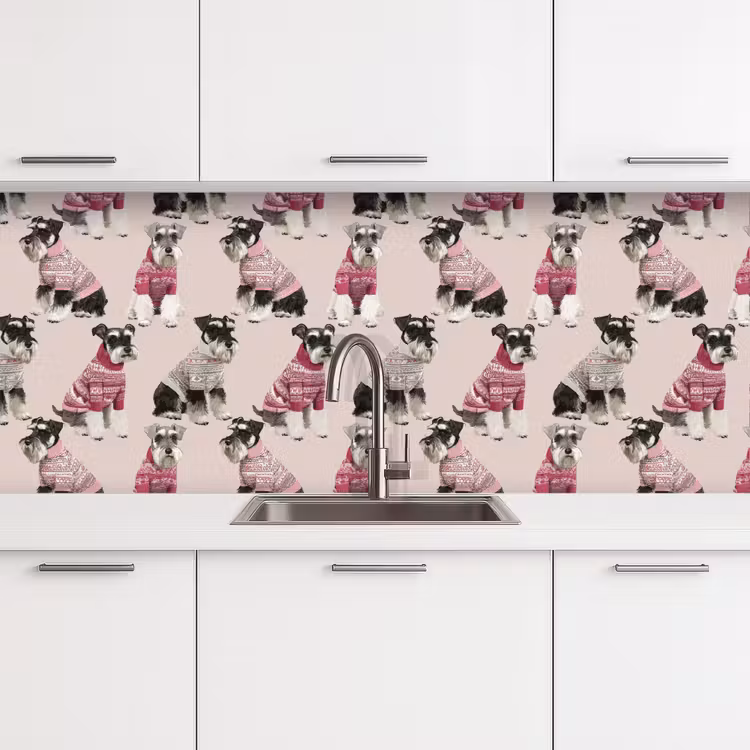 Spatscherm keuken - Honden - Truien - Rood — 4