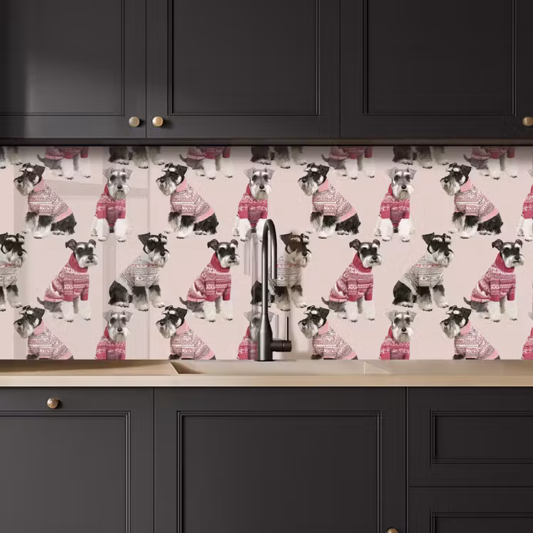 Spatscherm keuken - Honden - Truien - Rood — 6