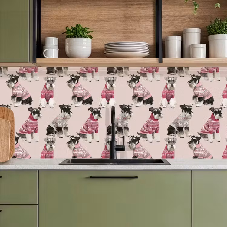 Spatscherm keuken - Honden - Truien - Rood — 7