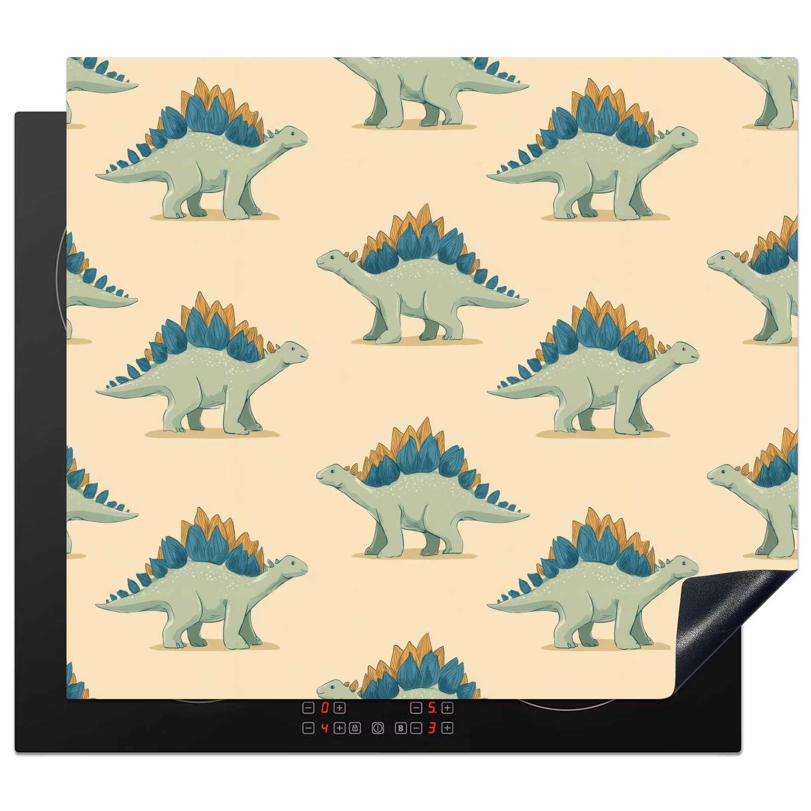 Inductie beschermer - Dino - Patroon - Groen — 1