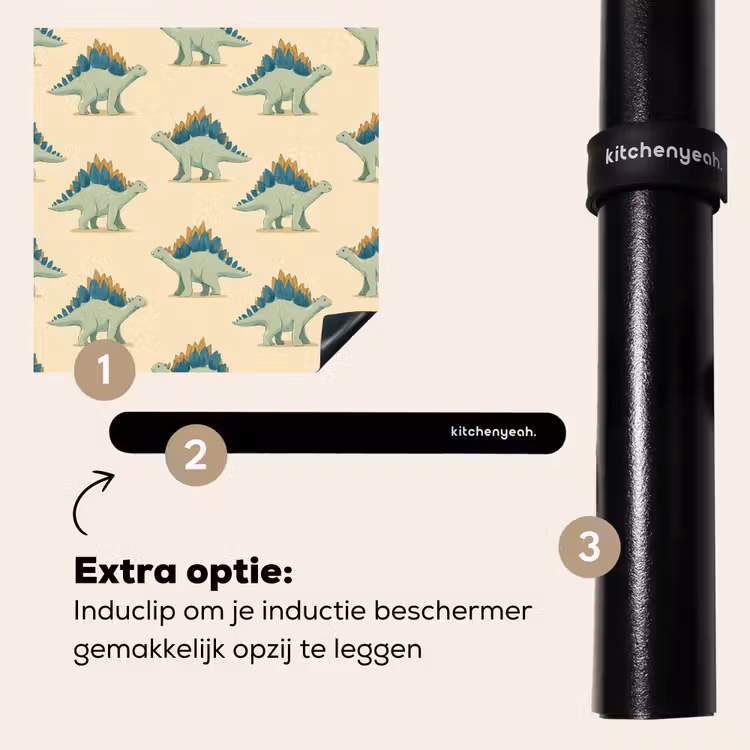 Inductie beschermer - Dino - Patroon - Groen — 8