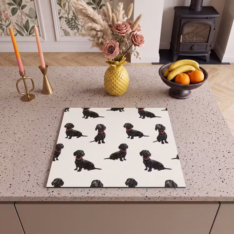 Inductie beschermer - Hond - Patroon - Zwart — 3