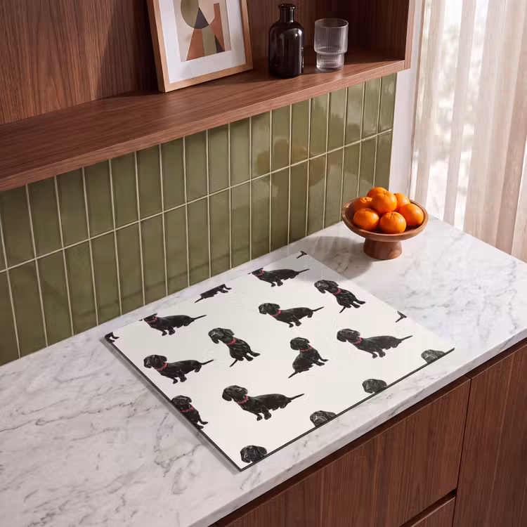 Inductie beschermer - Hond - Patroon - Zwart — 4
