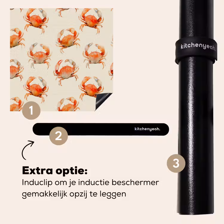 Inductie beschermer - Krabben - Patroon - Oranje — 8