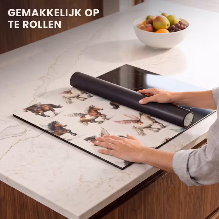Inductie beschermer - Paarden - Vleugels - Kleurrijk — 7