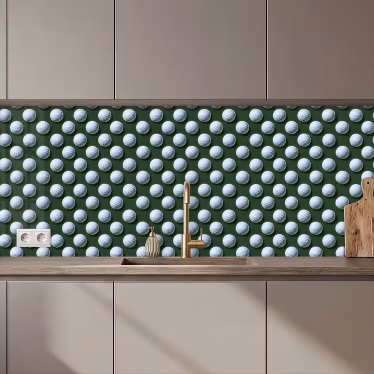 Spatscherm keuken - Ballen - Golf - Groen — 1